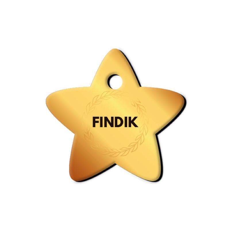 Altın Desenli Yıldız | Kedi Köpek İsimlik - Evcil hayvanlar için mükemmel bir ürün.