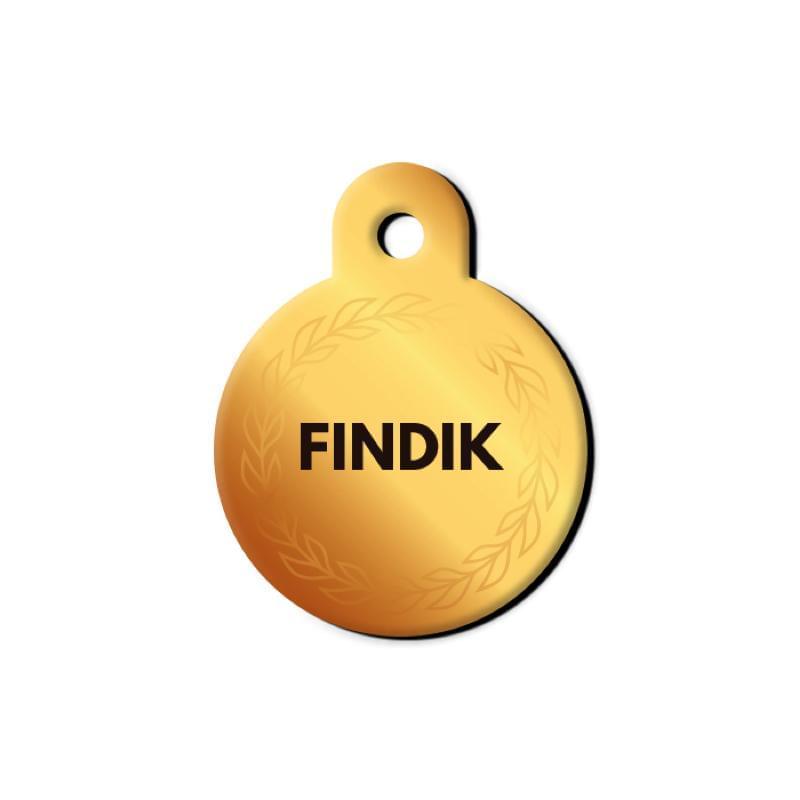 Altın Desenli Yuvarlak | Kedi Köpek İsimlik - Evcil hayvanlar için mükemmel bir ürün.