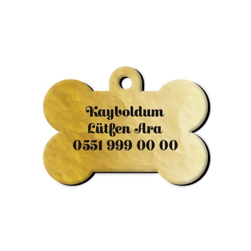 Altın Desenli 2 Kemik | Kedi Köpek İsimlik