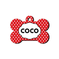 Kırmızı Yıldız Desenli Kemik TFX TagsForever