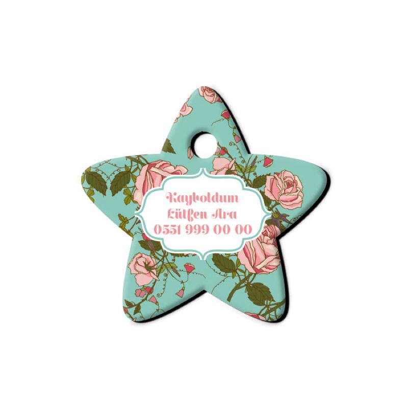 Gül Desenli Yıldız TFX TagsForever