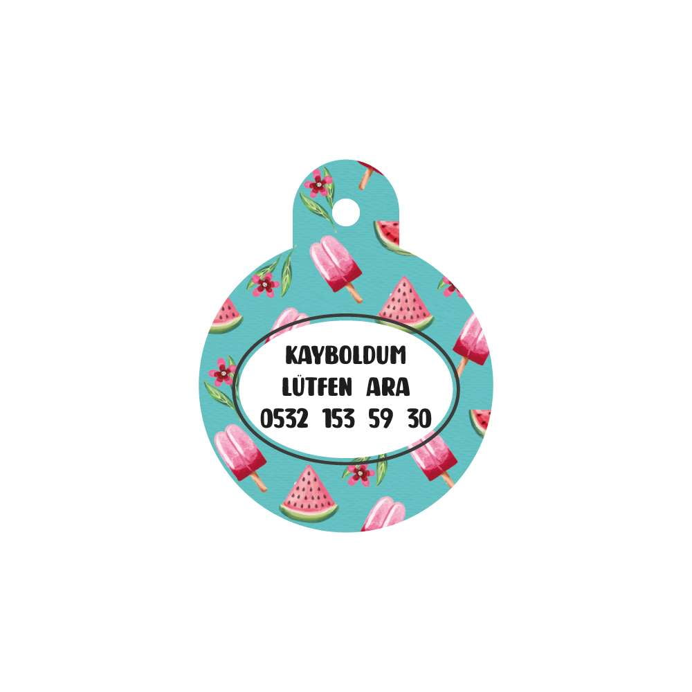 Dondurma Karpuz Yuvarlak | Kedi Köpek İsimlik