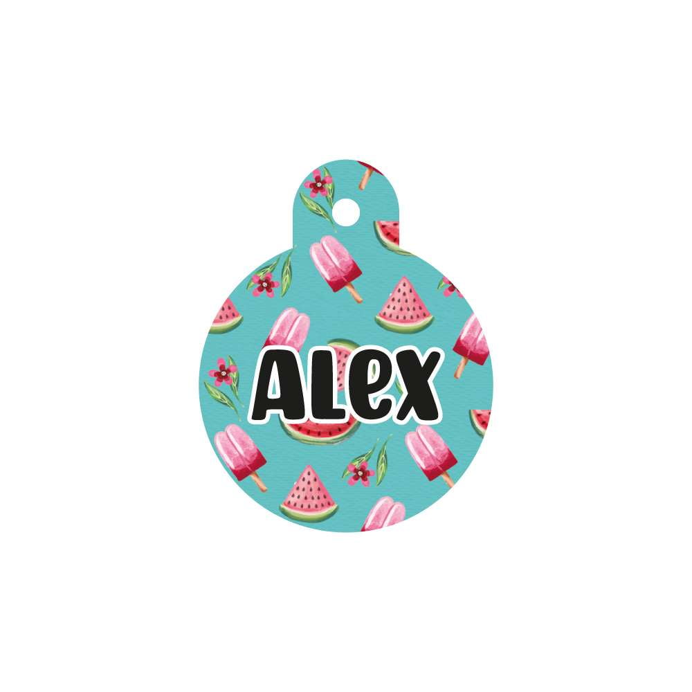 Dondurma Karpuz Yuvarlak | Kedi Köpek İsimlik - Evcil hayvanlar için mükemmel bir ürün.