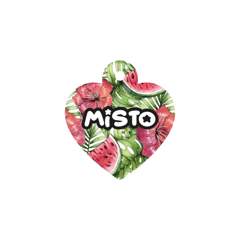 Çiçek Karpuz Kalp | Kedi Köpek İsimlik - Evcil hayvanlar için mükemmel bir ürün.