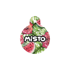 Çiçek Karpuz Yuvarlak | Kedi Köpek İsimlik - Evcil hayvanlar için mükemmel bir ürün.