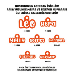 Orange | Name Shaped ID Tag