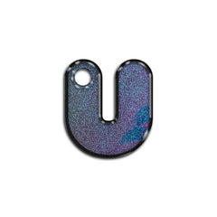 U Harfi Rounded Opal Blue Glitter | ID Tag