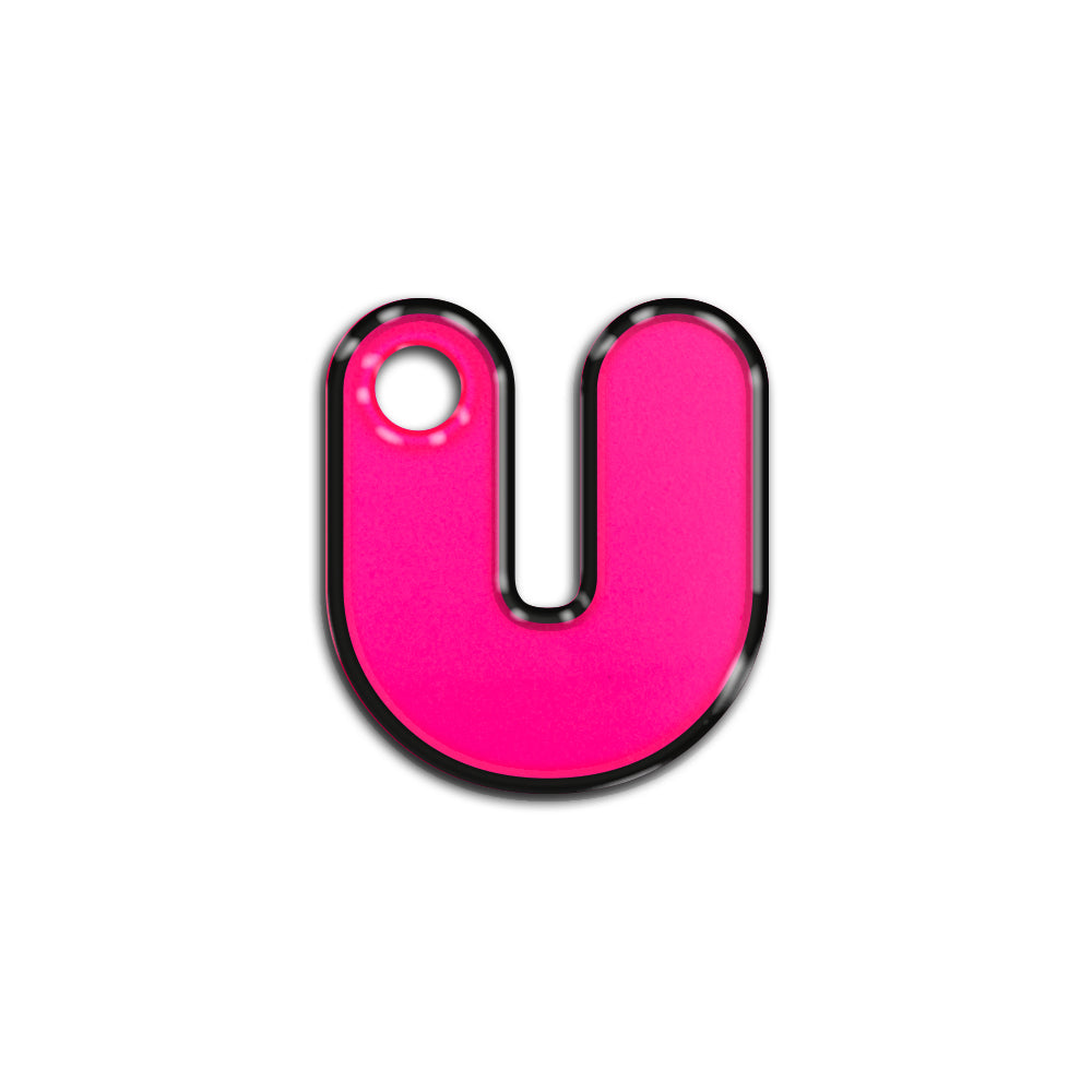 U Harfi Rounded Pink Neon | ID Tag