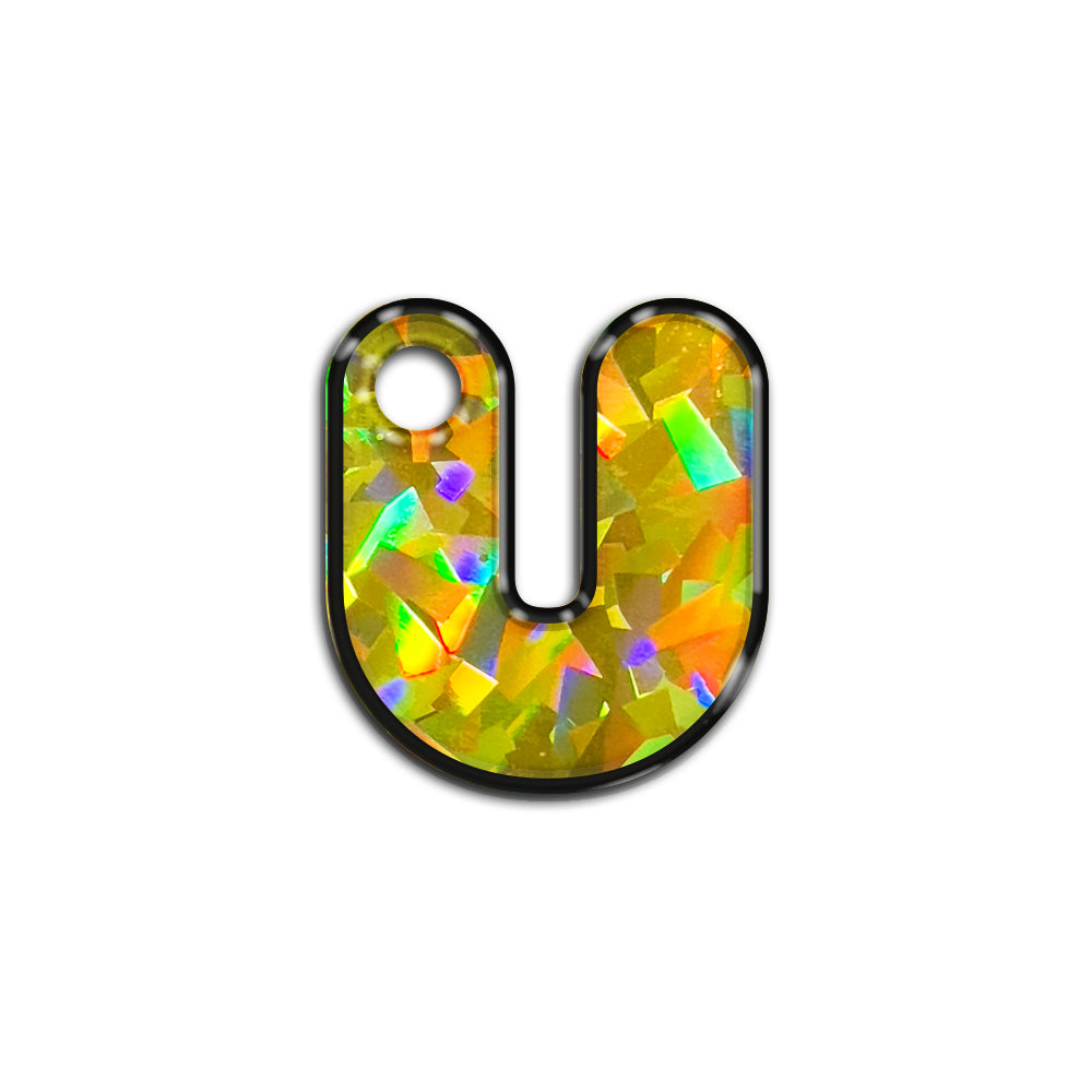 U Harfi Rounded Sarı Holo | ID Tag
