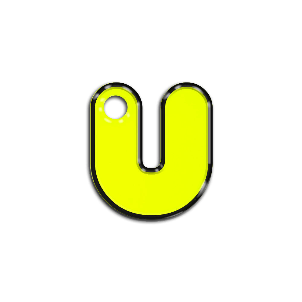 U Harfi Rounded Sarı Neon | ID Tag