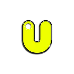 U Harfi Rounded Sarı Neon | ID Tag