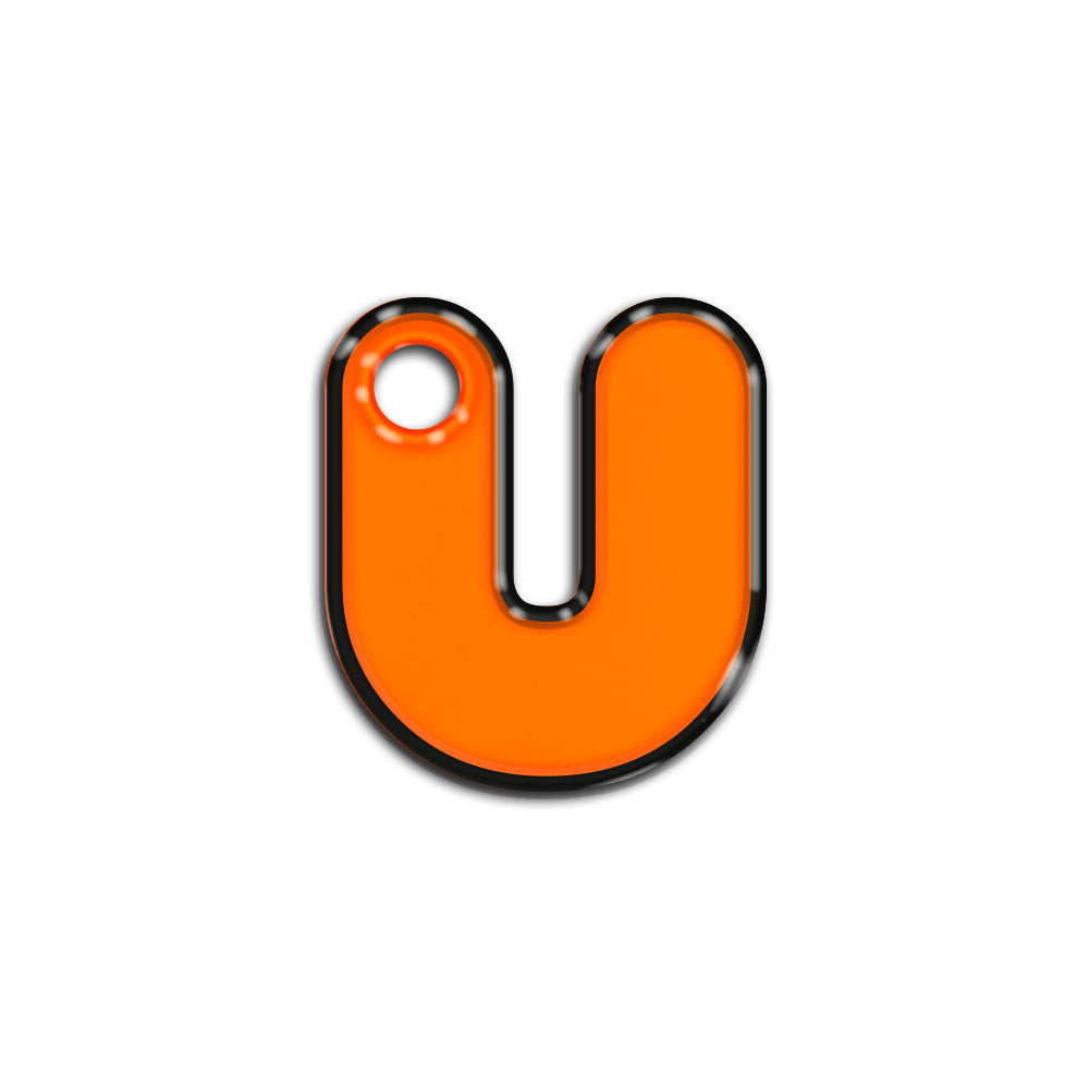 U Harfi Rounded Orange Neon | ID Tag