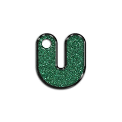 U Harfi Rounded Green Glitter | ID Tag