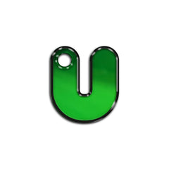 U Harfi Rounded Green Metalik | ID Tag
