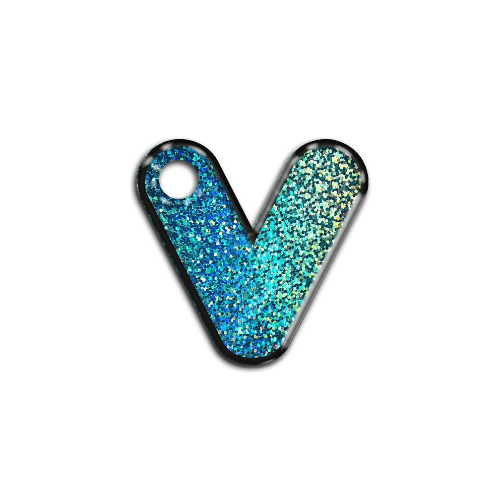 V Harfi Rounded Blue Holo | ID Tag