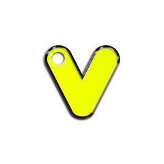 V Harfi Rounded Sarı Neon | ID Tag