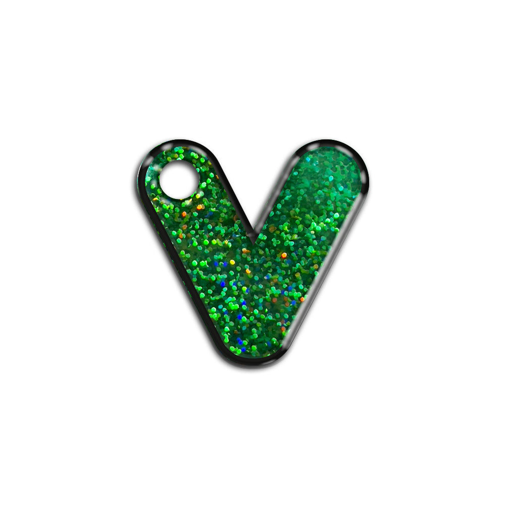 V Harfi Rounded Green Holo | ID Tag