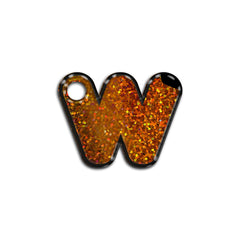 W Harfi Rounded Bakır Holo | ID Tag