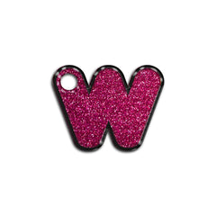 W Harfi Rounded Fuchsia Glitter | ID Tag