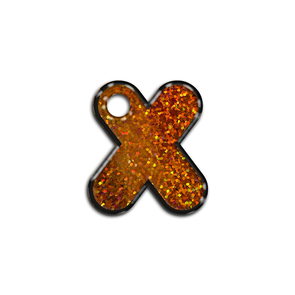 X Harfi Rounded Bakır Holo | ID Tag
