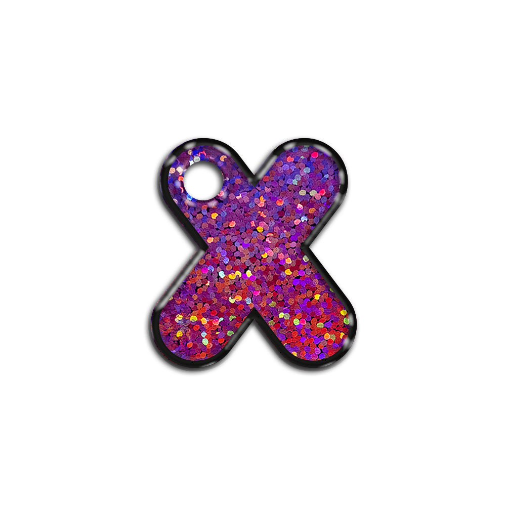 X Harfi Rounded Purple Holo | ID Tag