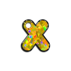 X Harfi Rounded Sarı Holo | ID Tag