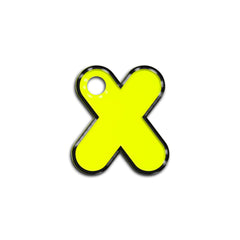 X Harfi Rounded Sarı Neon | ID Tag