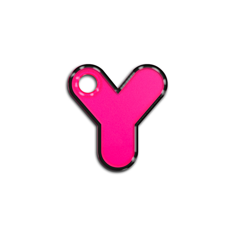 Y Harfi Rounded Pink Neon | ID Tag
