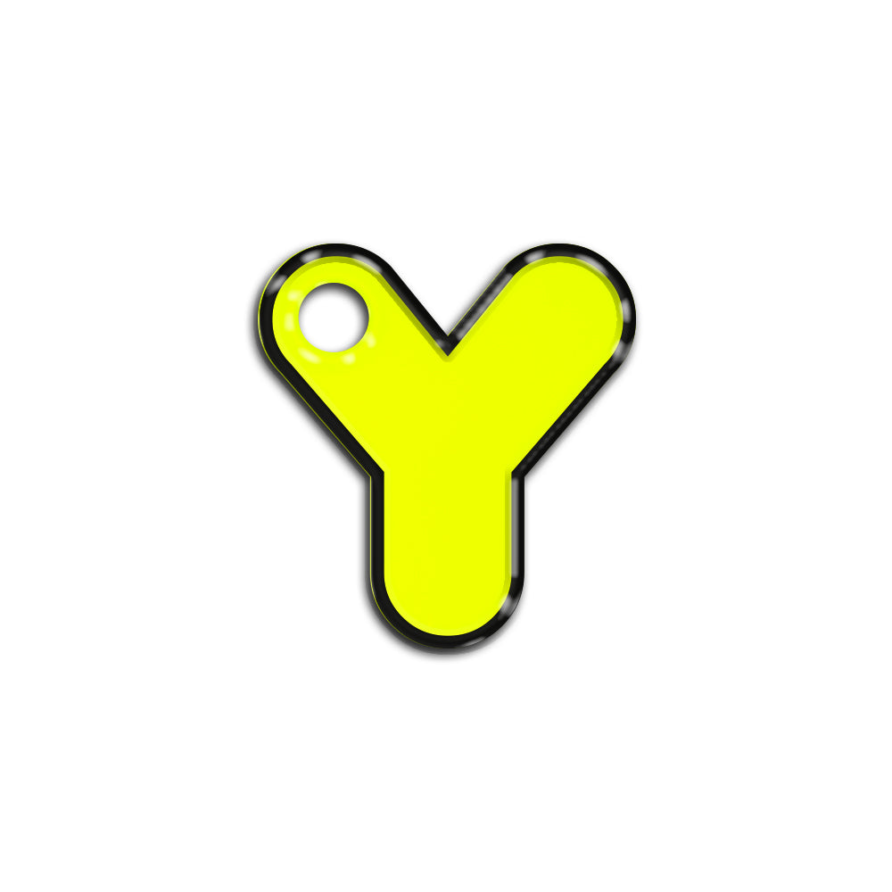 Y Harfi Rounded Sarı Neon | ID Tag
