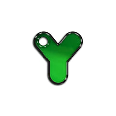 Y Harfi Rounded Green Metalik | ID Tag