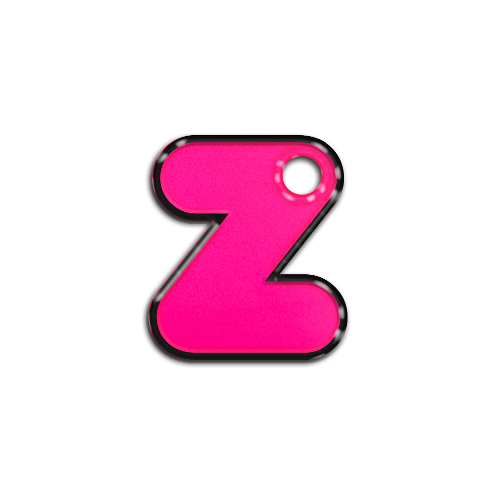 Z Harfi Rounded Pink Neon | ID Tag