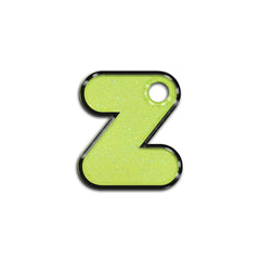 Z Harfi Rounded Sarı Glitter | ID Tag