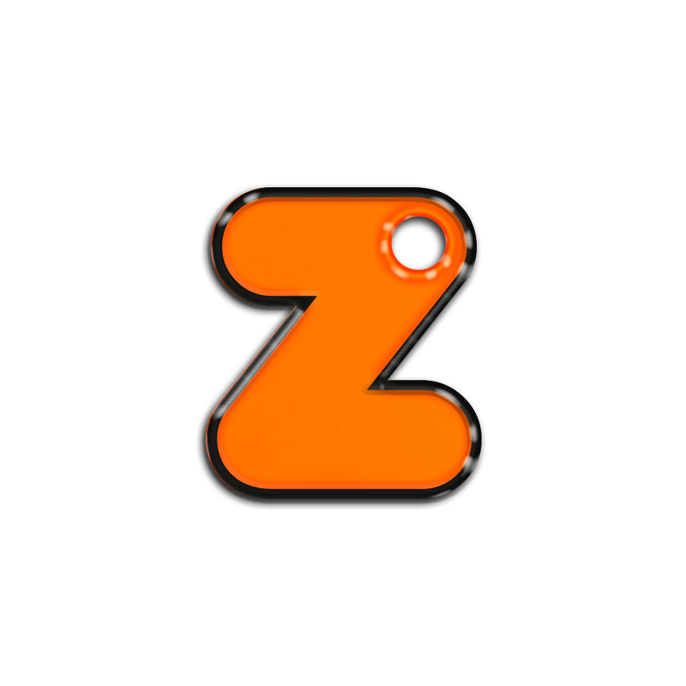 Z Harfi Rounded Orange Neon | ID Tag
