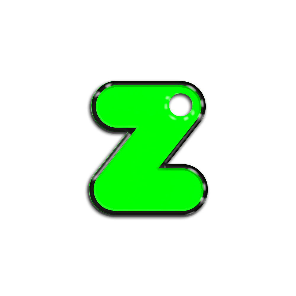 Z Harfi Rounded Green Neon | ID Tag