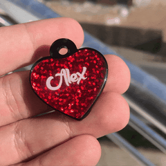 Kırmızı Hologram Kalp TFX TagsForever