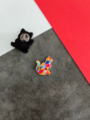 Desenli Kedi | Yaka Rozeti - Evcil hayvanlar için mükemmel bir ürün.