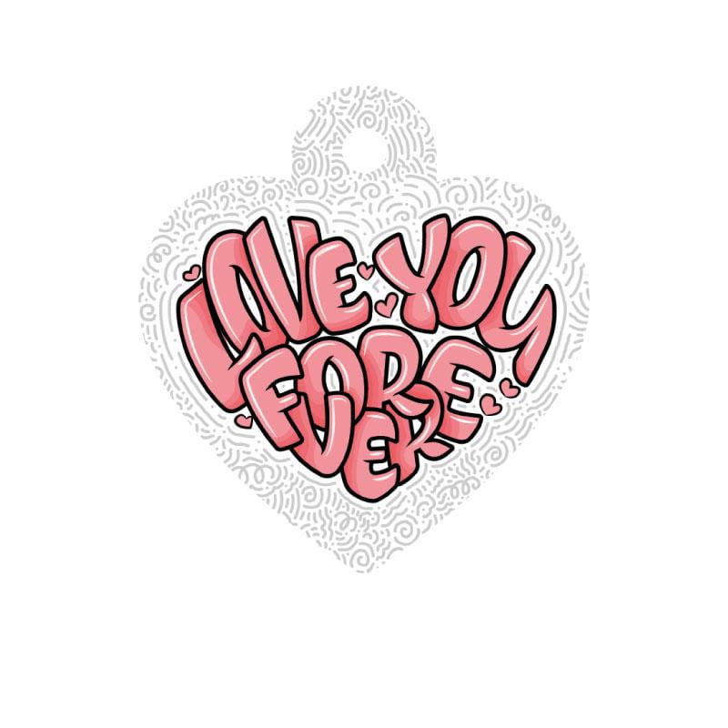 Love You Forever Kalp | Sevgililer Günü Serisi TF TagsForever