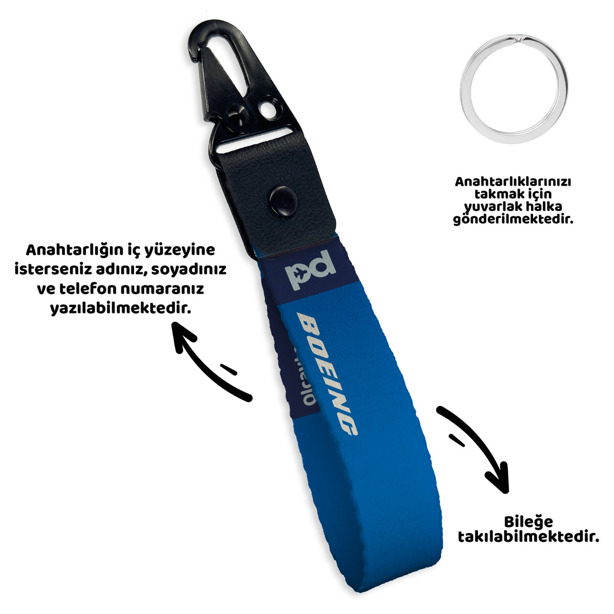 Boeing | PD Fly Anahtarlık - Evcil hayvanlar için mükemmel bir ürün.