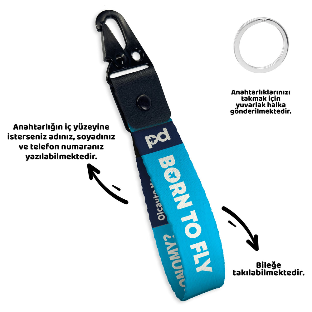 Born To Fly Mavi | PD Fly Anahtarlık - Evcil hayvanlar için mükemmel bir ürün.