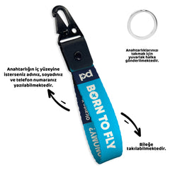 Born To Fly Mavi | PD Fly Anahtarlık - Evcil hayvanlar için mükemmel bir ürün.