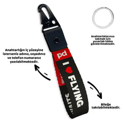 I Love Flying | PD Fly Anahtarlık - Evcil hayvanlar için mükemmel bir ürün.