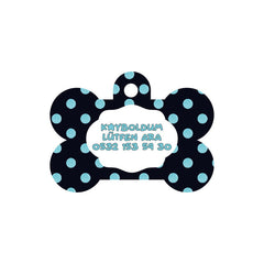 Mavi Puantiye Desenli Kemik | Kedi Köpek İsimlik