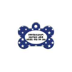 Mavi Yıldız Desenli Kemik | Kedi Köpek İsimlik
