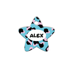 Mavi Leopar Desenli Yıldız | Kedi Köpek İsimlik - Evcil hayvanlar için mükemmel bir ürün.