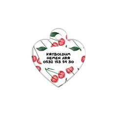 Kiraz Desenli Kalp | Kedi Köpek İsimlik