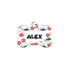 Kiraz Desenli Kemik | Kedi Köpek İsimlik - Evcil hayvanlar için mükemmel bir ürün.