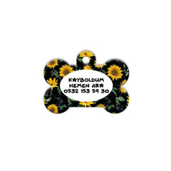 Ay Çiçeği Desenli Kemik | Kedi Köpek İsimlik