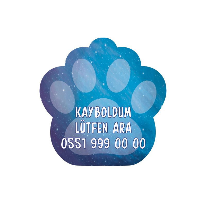 Mavi Uzay Desenli Pati pati TagsForever